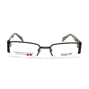 TAKUMI T9721 BROWN EYEGLASSES SUNGLASSES FRAMES 47-17-135